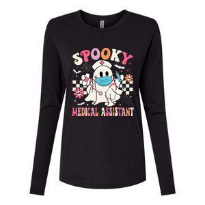 Spooky Medical Assistant Cute Halloween Med Assistant Womens Cotton Relaxed Long Sleeve T-Shirt