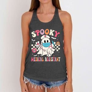 Spooky Medical Assistant Cute Halloween Med Assistant Women's Knotted Racerback Tank