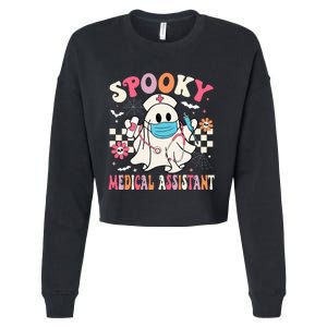 Spooky Medical Assistant Cute Halloween Med Assistant Cropped Pullover Crew