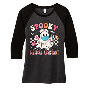 Spooky Medical Assistant Cute Halloween Med Assistant Women's Tri-Blend 3/4-Sleeve Raglan Shirt