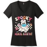 Spooky Medical Assistant Cute Halloween Med Assistant Women's V-Neck T-Shirt