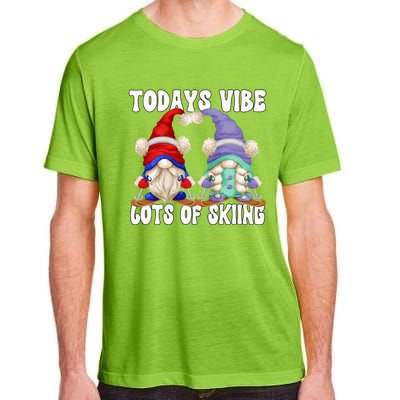 Ski Mom And Dad Gnome Graphic With Sayings Gnomies Love Skiing Gift Adult ChromaSoft Performance T-Shirt