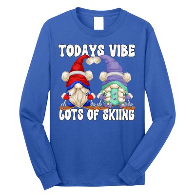 Ski Mom And Dad Gnome Graphic With Sayings Gnomies Love Skiing Gift Long Sleeve Shirt