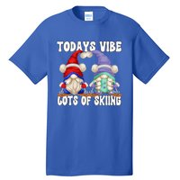 Ski Mom And Dad Gnome Graphic With Sayings Gnomies Love Skiing Gift Tall T-Shirt