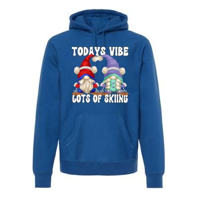 Ski Mom And Dad Gnome Graphic With Sayings Gnomies Love Skiing Gift Premium Hoodie