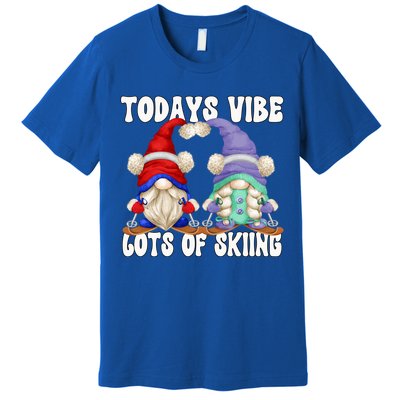 Ski Mom And Dad Gnome Graphic With Sayings Gnomies Love Skiing Gift Premium T-Shirt