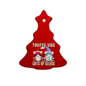 Ski Mom And Dad Gnomes Funny Family Quote For Ski Lover Great Gift Ceramic Tree Ornament