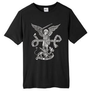 St Michael Archangel Catholic Angel Defend Us Tall Fusion ChromaSoft Performance T-Shirt