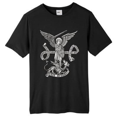 St Michael Archangel Catholic Angel Defend Us Tall Fusion ChromaSoft Performance T-Shirt