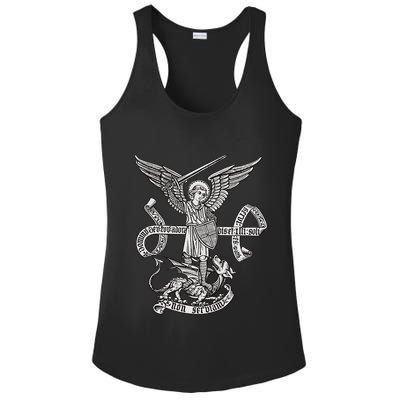St Michael Archangel Catholic Angel Defend Us Ladies PosiCharge Competitor Racerback Tank
