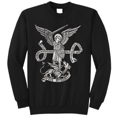 St Michael Archangel Catholic Angel Defend Us Tall Sweatshirt