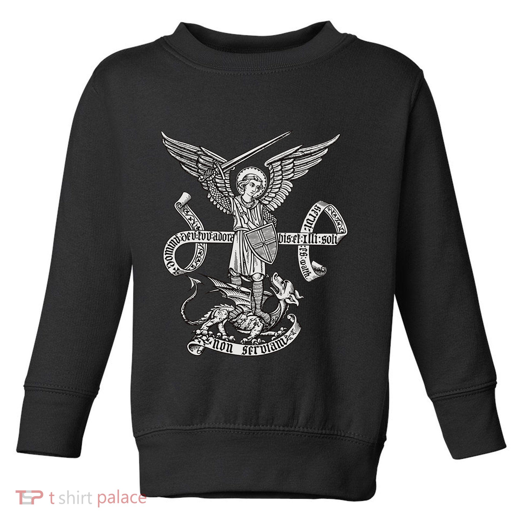 St Michael Archangel Catholic Angel Defend Us Toddler Sweatshirt