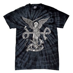 St Michael Archangel Catholic Angel Defend Us Tie-Dye T-Shirt