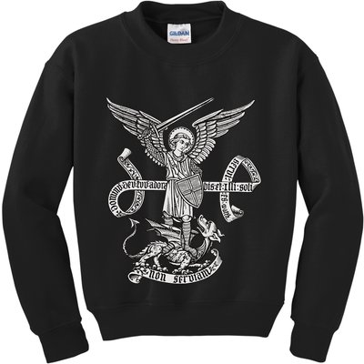 St Michael Archangel Catholic Angel Defend Us Kids Sweatshirt