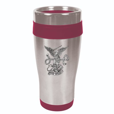St Michael Archangel Catholic Angel Defend Us 16oz Travel Tumbler