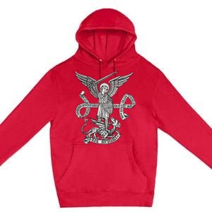 St Michael Archangel Catholic Angel Defend Us Premium Pullover Hoodie