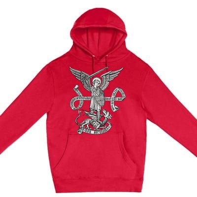 St Michael Archangel Catholic Angel Defend Us Premium Pullover Hoodie