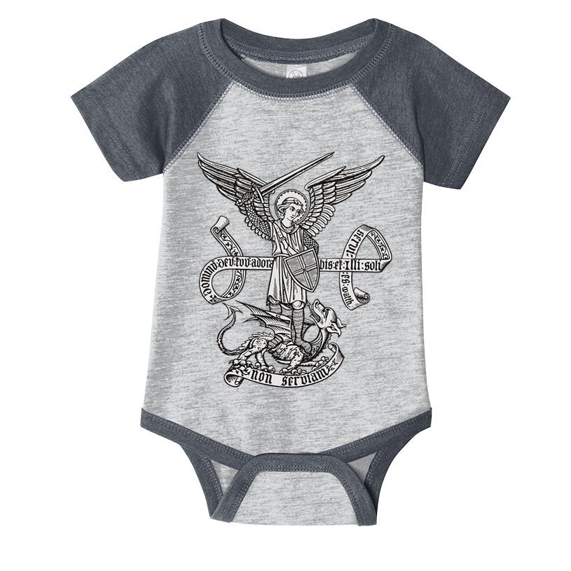 St Michael Archangel Catholic Angel Defend Us Infant Baby Jersey Bodysuit