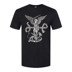 St Michael Archangel Catholic Angel Defend Us Softstyle CVC T-Shirt