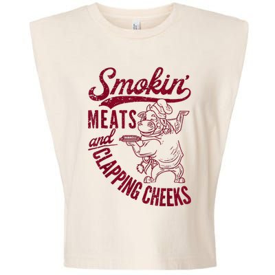 Smoking Meats And Clapping Cheeks Garment-Dyed Women's Muscle Tee