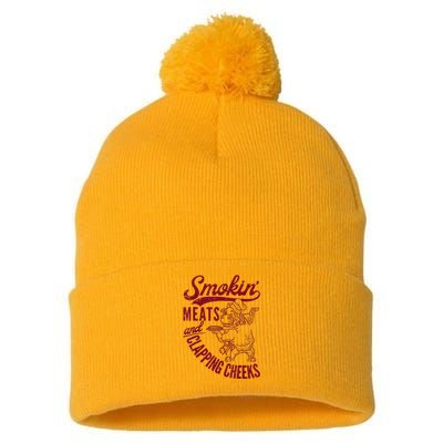 Smoking Meats And Clapping Cheeks Pom Pom 12in Knit Beanie