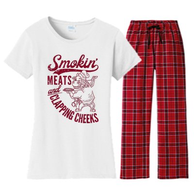 Smoking Meats And Clapping Cheeks Women's Flannel Pajama Set