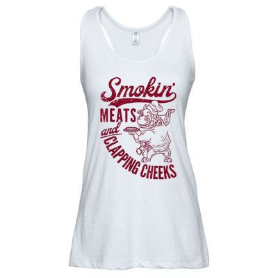 Smoking Meats And Clapping Cheeks Ladies Essential Flowy Tank