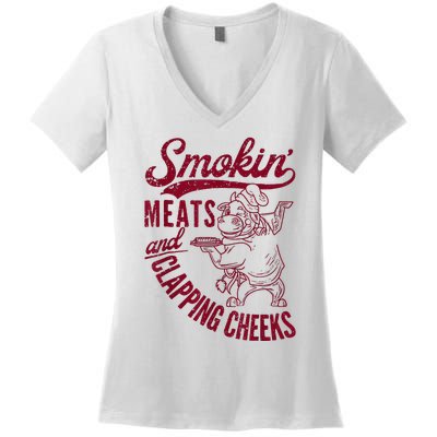 Smoking Meats And Clapping Cheeks Women's V-Neck T-Shirt