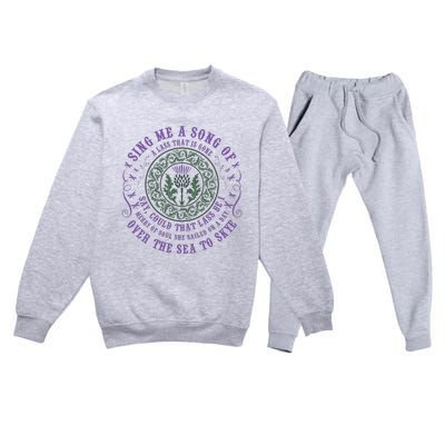 Sing Me A Song Of A Lass That Is Gone Dragonfly Premium Crewneck Sweatsuit Set