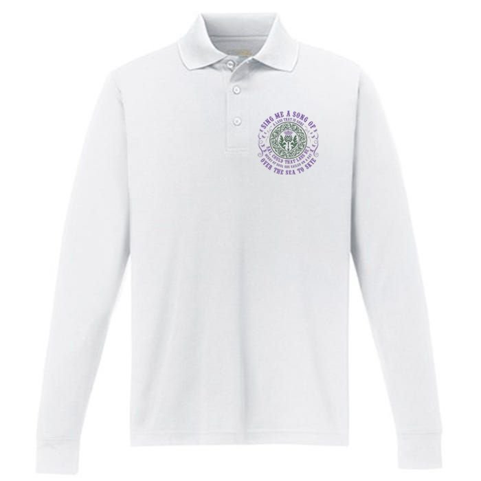 Sing Me A Song Of A Lass That Is Gone Dragonfly Performance Long Sleeve Polo