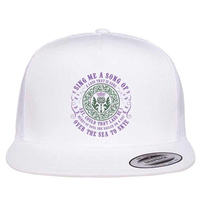 Sing Me A Song Of A Lass That Is Gone Dragonfly Flat Bill Trucker Hat