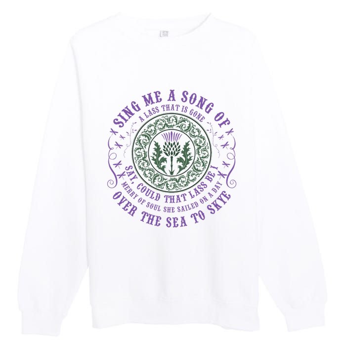 Sing Me A Song Of A Lass That Is Gone Dragonfly Premium Crewneck Sweatshirt