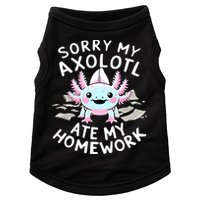 Sorry My Axolotl Ate My Homework Kawaii Axolotl Doggie Tank