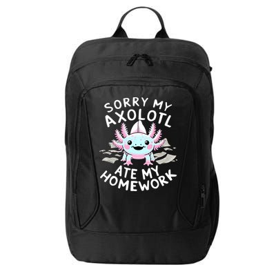 Sorry My Axolotl Ate My Homework Kawaii Axolotl City Backpack