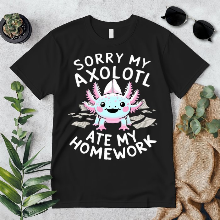 Sorry My Axolotl Ate My Homework Kawaii Axolotl Premium T-Shirt