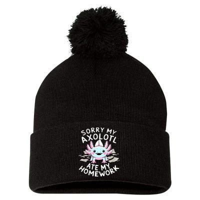 Sorry My Axolotl Ate My Homework Kawaii Axolotl Pom Pom 12in Knit Beanie