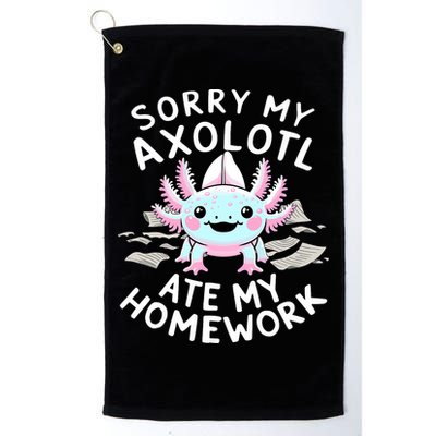 Sorry My Axolotl Ate My Homework Kawaii Axolotl Golf Towel
