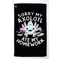Sorry My Axolotl Ate My Homework Kawaii Axolotl Golf Towel