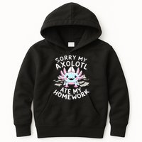 Sorry My Axolotl Ate My Homework Kawaii Axolotl Kids Hoodie