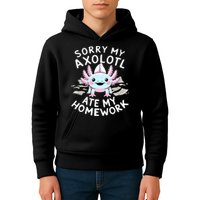Sorry My Axolotl Ate My Homework Kawaii Axolotl Kids Hoodie