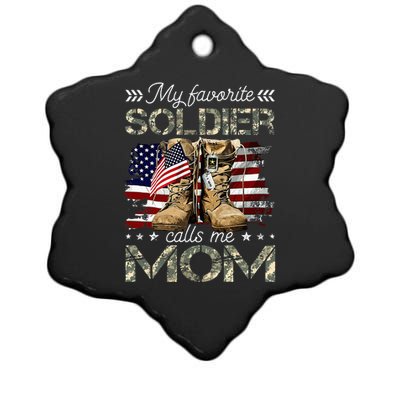 Soldier Mom Army Graduation Mom Ceramic Star Ornament