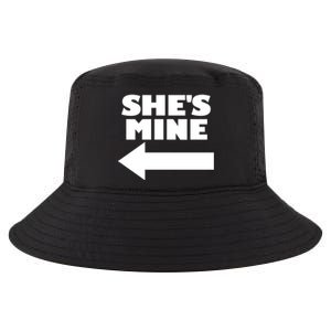 She's Mine Arrow Pointing Left Matching Couple She's Mine Gift Cool Comfort Performance Bucket Hat