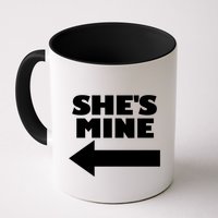 She's Mine Arrow Pointing Left Matching Couple She's Mine Gift Mug