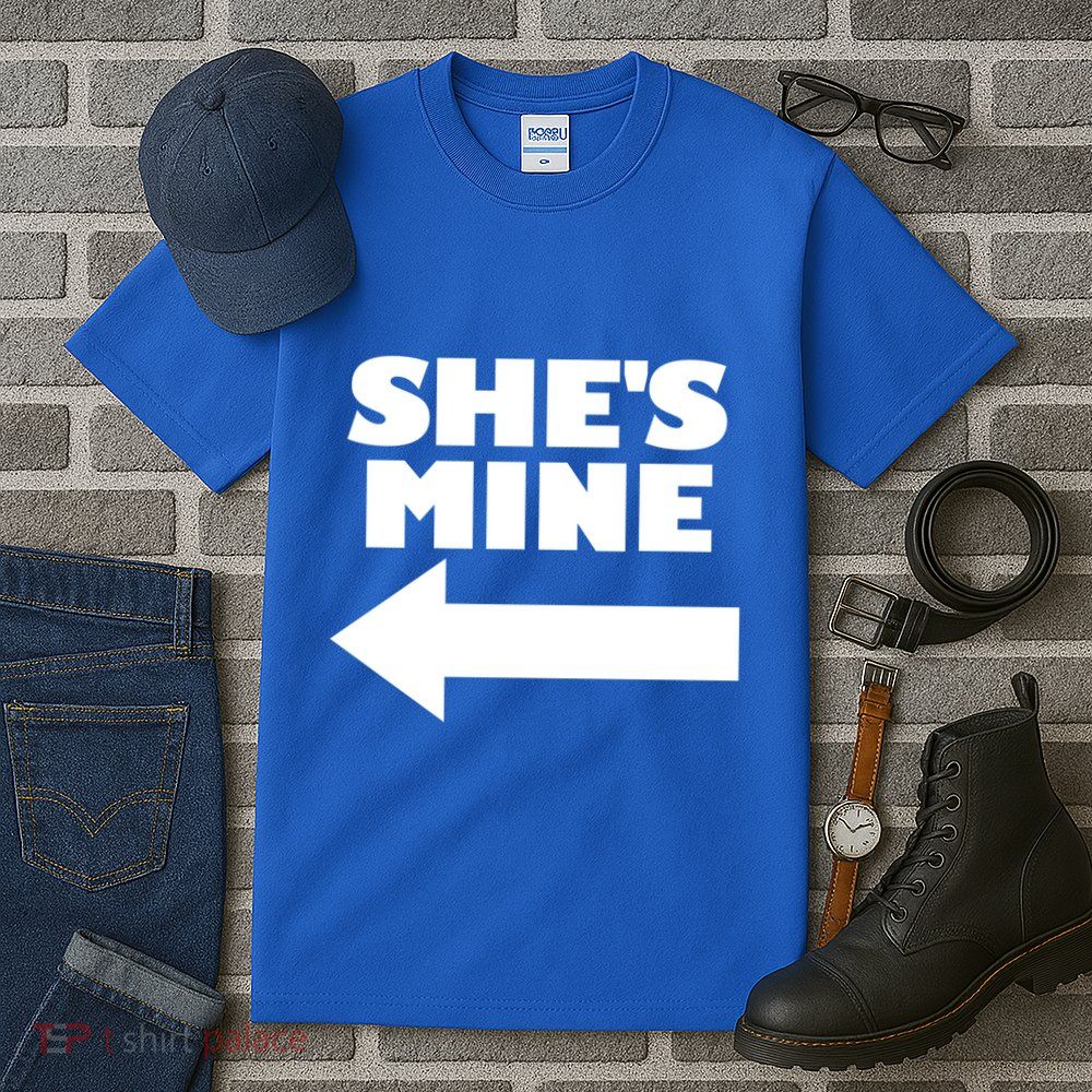 She's Mine Arrow Pointing Left Matching Couple She's Mine Gift Tall T-Shirt