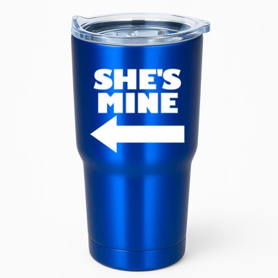 She's Mine Arrow Pointing Left Matching Couple She's Mine Gift Tumbler