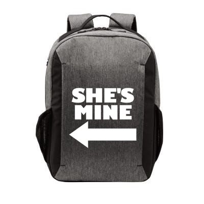 She's Mine Arrow Pointing Left Matching Couple She's Mine Gift Vector Backpack