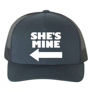 She's Mine Arrow Pointing Left Matching Couple She's Mine Gift Yupoong Adult 5-Panel Trucker Hat