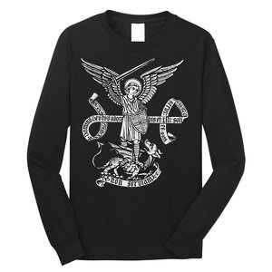 St Michael Archangel Catholic Angel Defend Us Long Sleeve Shirt