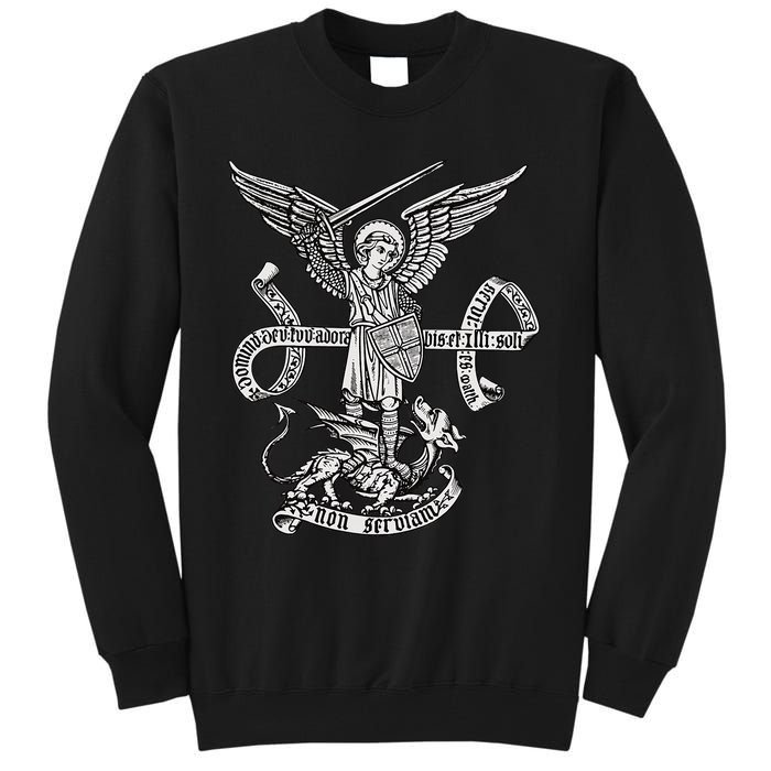 St Michael Archangel Catholic Angel Defend Us Tall Sweatshirt