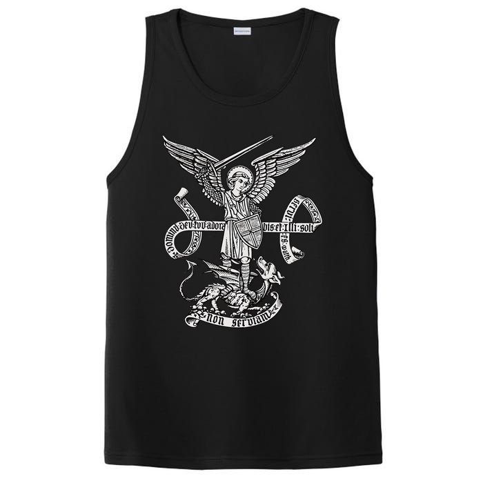 St Michael Archangel Catholic Angel Defend Us PosiCharge Competitor Tank